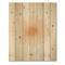 Designart - Minimalist Bright Shining Orange Sun Rays III - Modern Print on Natural Pine Wood